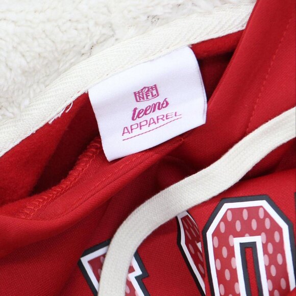 NWT NFL Atlanta Falcons Juniors Fleece Hooded Sweatshirt 196365612542 L Red - Picture 4 of 4